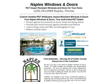 Tablet Screenshot of napleswindowsdoors.com